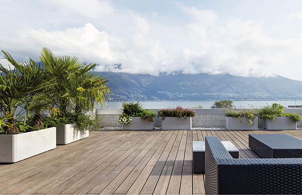 Terrasse en lames de bois