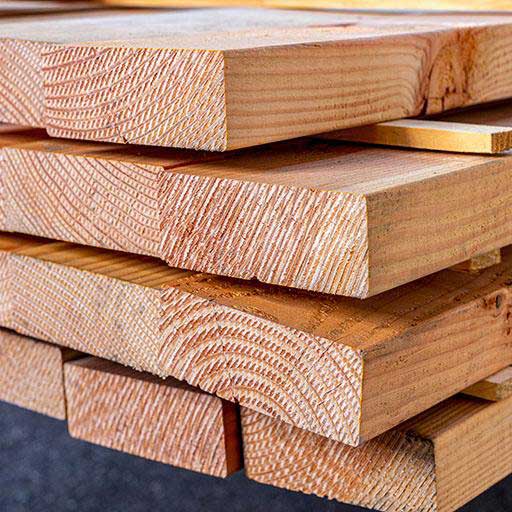 Pile de bois d'ossature