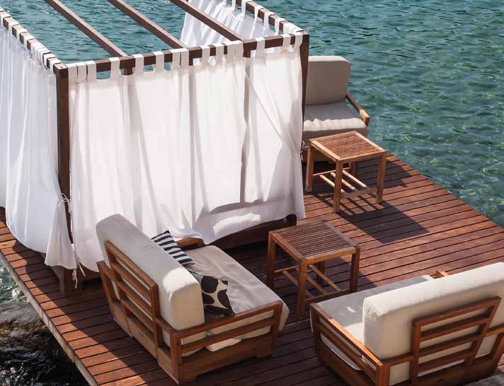 Jardin d'extérieur en bord de mer